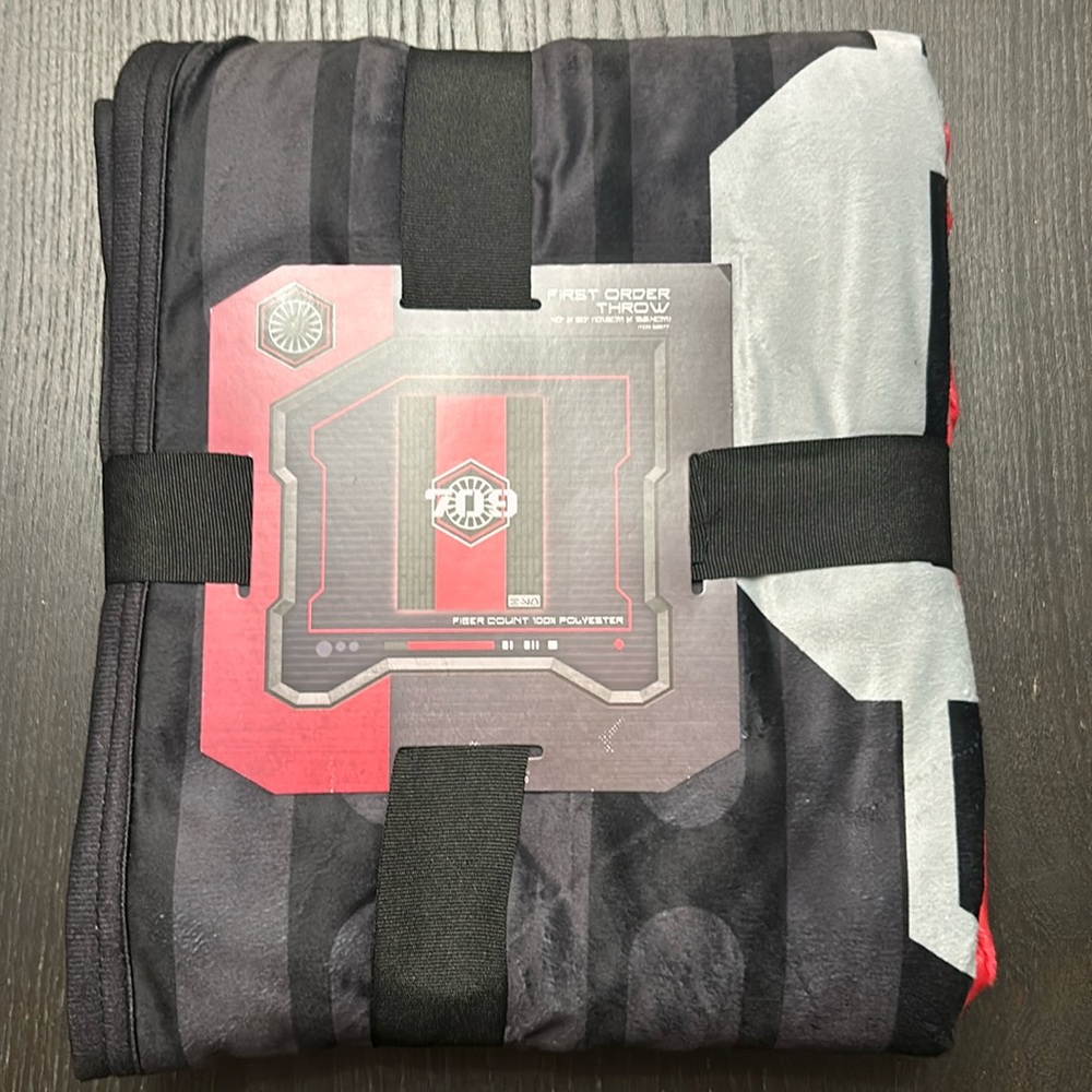 NEW Disney Parks Star Wars Galaxy’s Edge First Order 709 Throw Blanket Dark Side